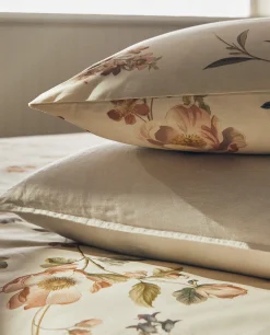 Pillowcases*ZARA Home Floral Print Pillowcase Oyster White