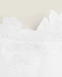 Pajamas*ZARA Home Floral Top With Straps White