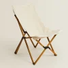 Chairs & Armchairs*ZARA Home Folding Aluminum And Canvas Chair Natural Colour