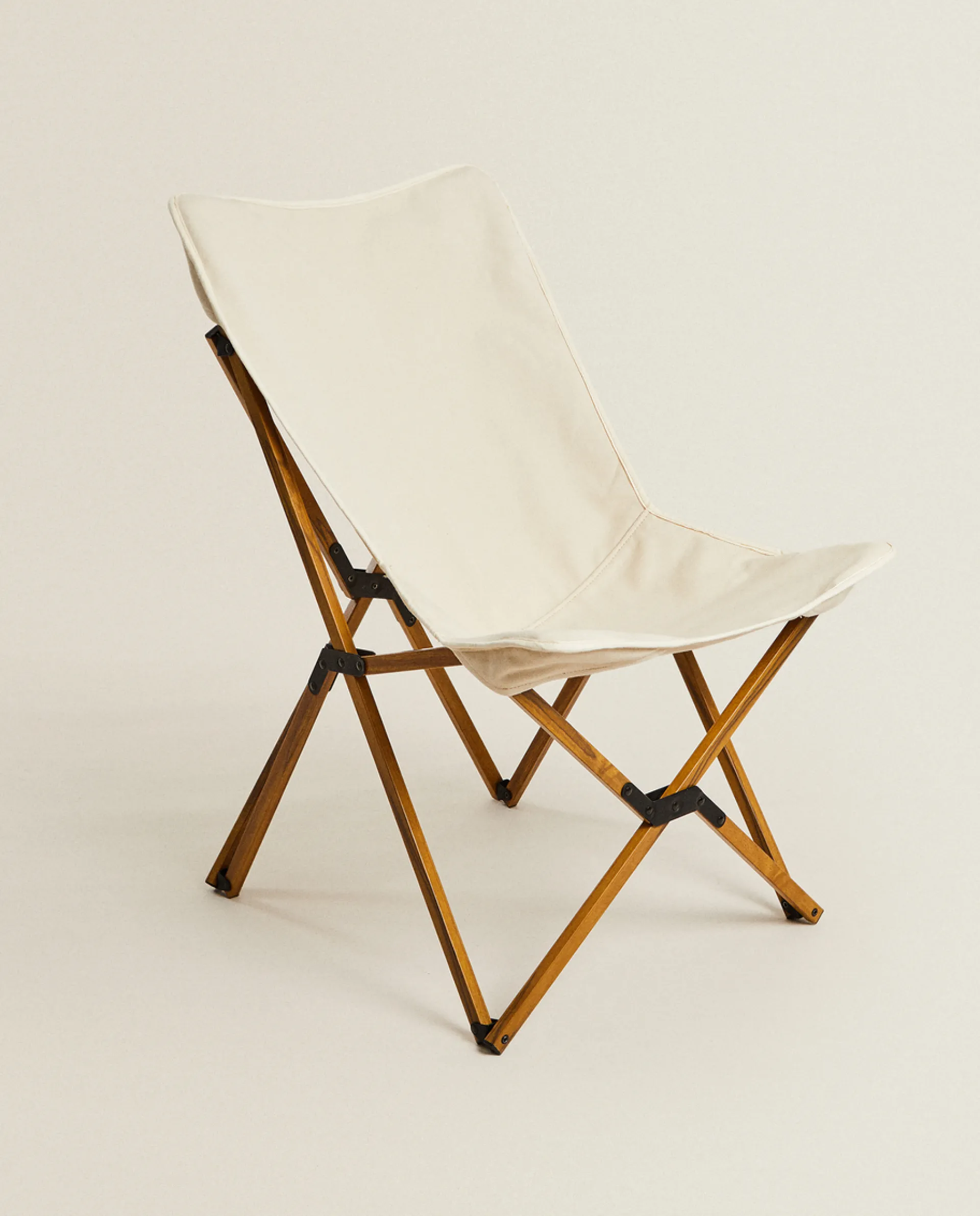 Chairs & Armchairs*ZARA Home Folding Aluminum And Canvas Chair Natural Colour