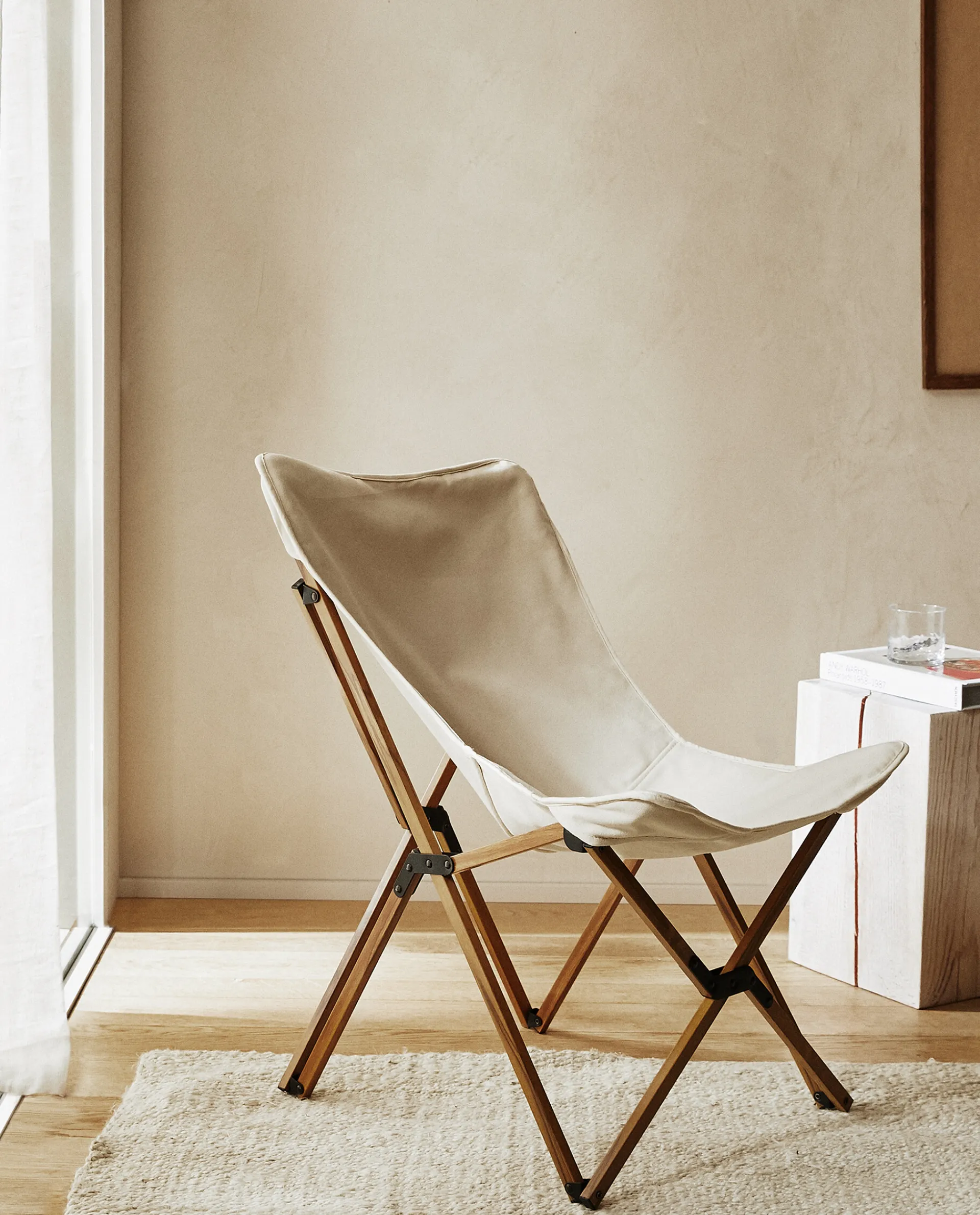 Chairs & Armchairs*ZARA Home Folding Aluminum And Canvas Chair Natural Colour