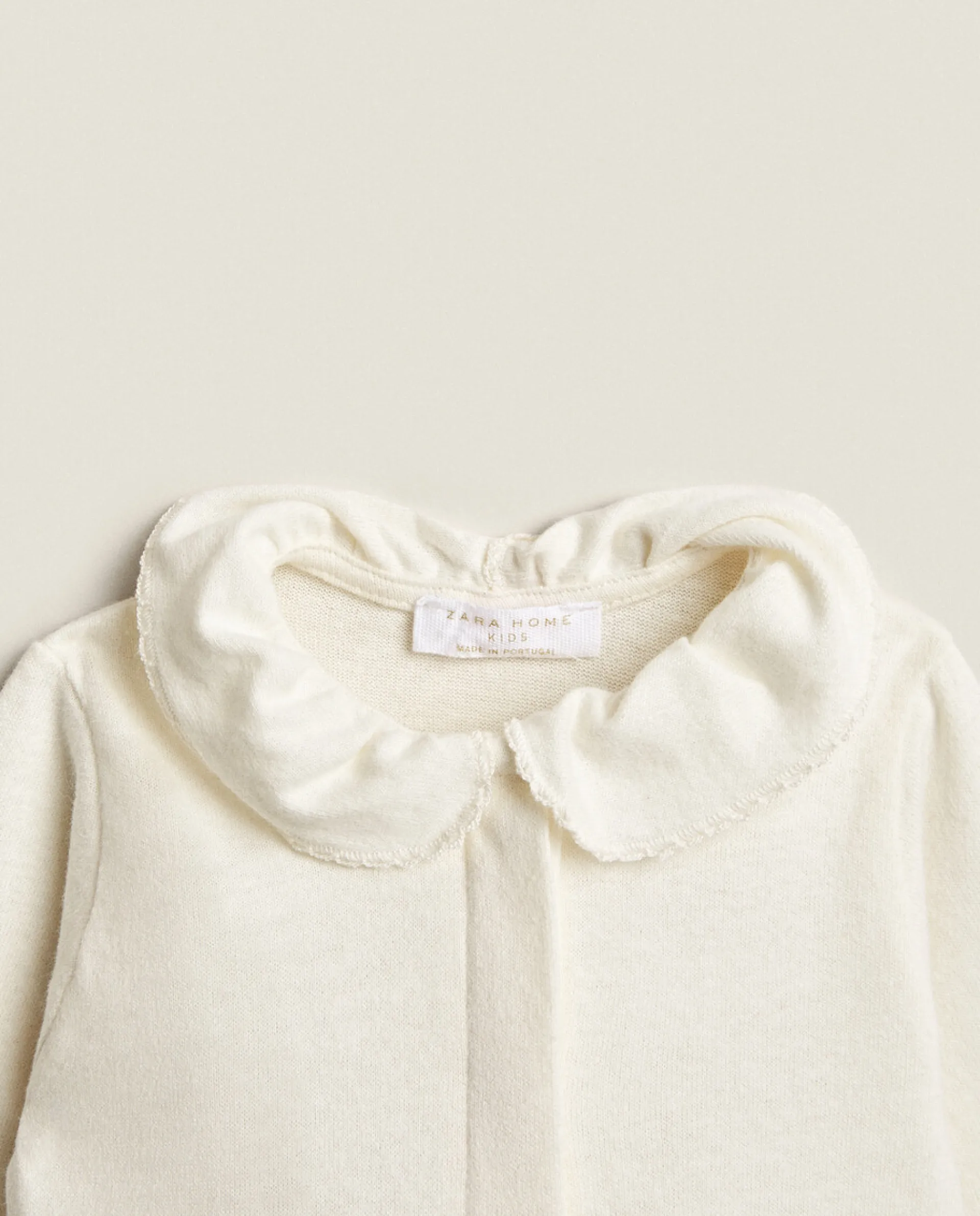 Clothing And Footwear*ZARA Home Footed Pajamas With Collar Cream