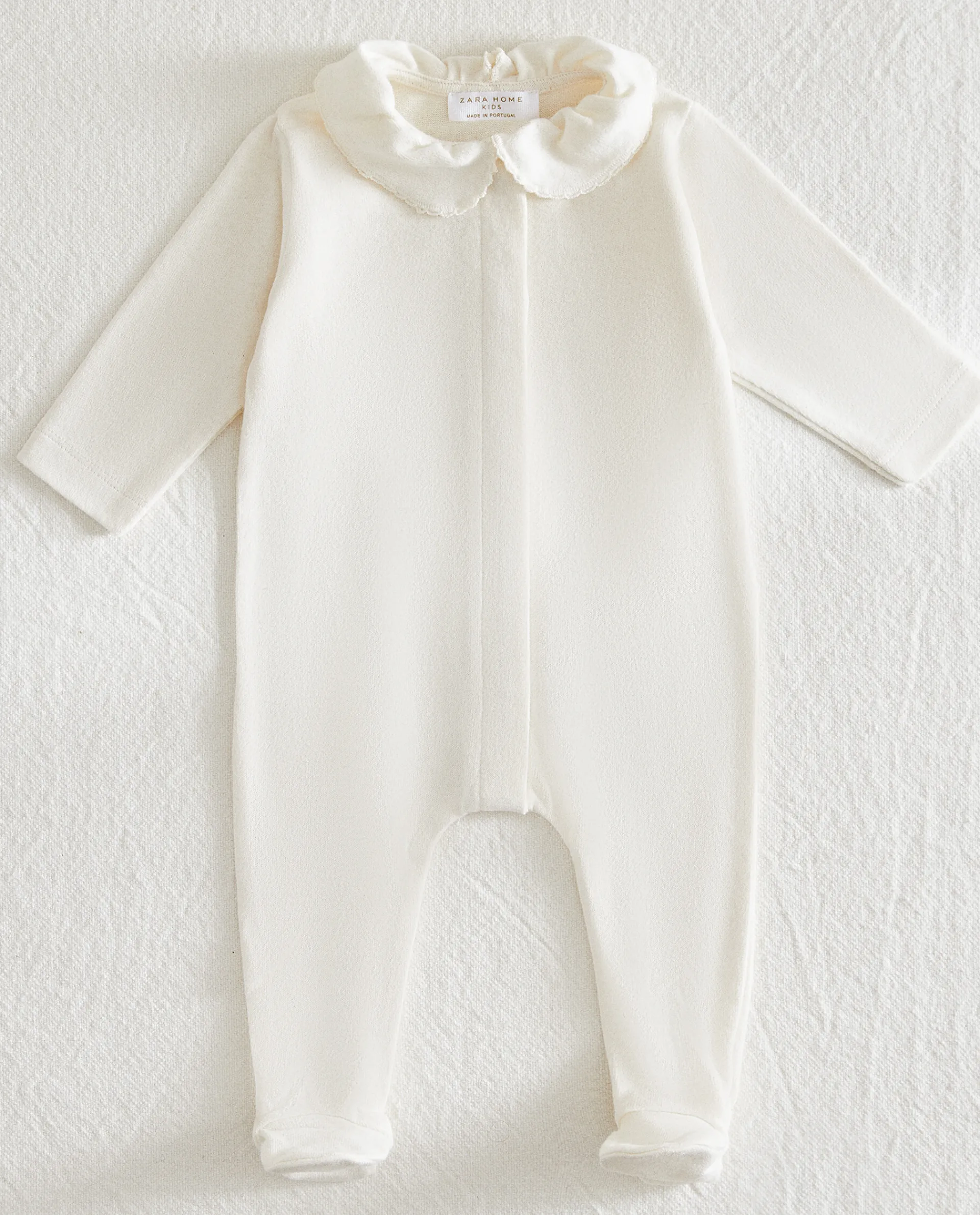 Clothing And Footwear*ZARA Home Footed Pajamas With Collar Cream