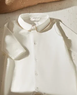 Clothing And Footwear*ZARA Home Footed Pajamas With Contrasting Piping White