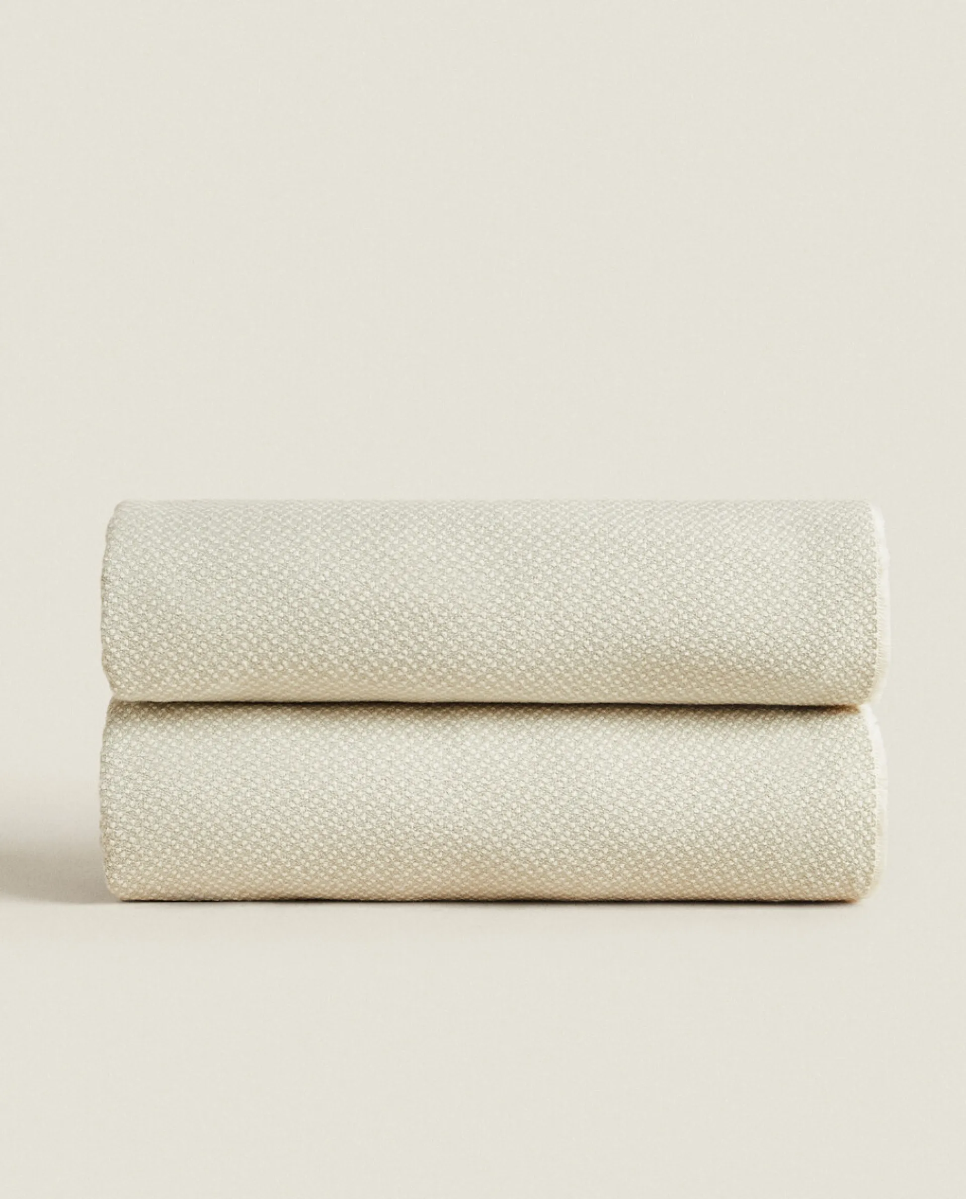 Blankets*ZARA Home Fringed Acrylic Blanket Green