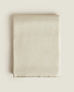 Blankets*ZARA Home Fringed Acrylic Blanket Green