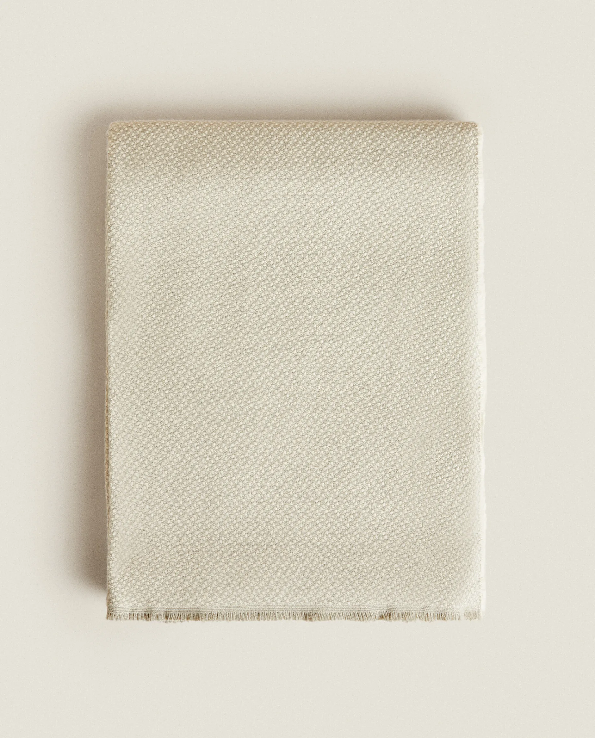 Blankets*ZARA Home Fringed Acrylic Blanket Green