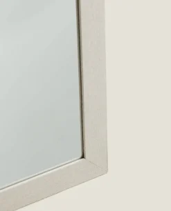 Mirrors*ZARA Home Full-Length Mirror With Linen Frame White