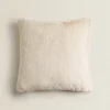 Solid*ZARA Home Fur (Faux) Throw Pillow Cover Natural Colour
