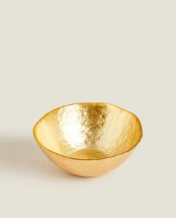 Bowls*ZARA Home Glass Bowl Golden