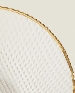 Bowls*ZARA Home Glass Bowl With Raised Detail Golden