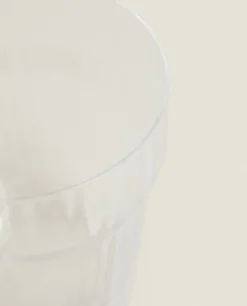 Tumblers*ZARA Home Glass Tumbler With Line Design Transparent