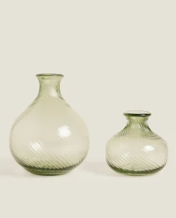 Vases*ZARA Home Glass Vase Green