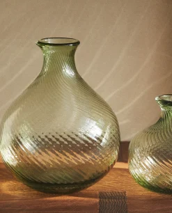 Vases*ZARA Home Glass Vase Green