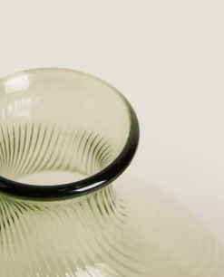 Vases*ZARA Home Glass Vase Green