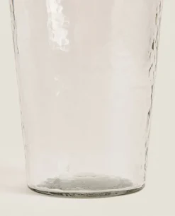 Vases*ZARA Home Glass Vase With Border Transparent