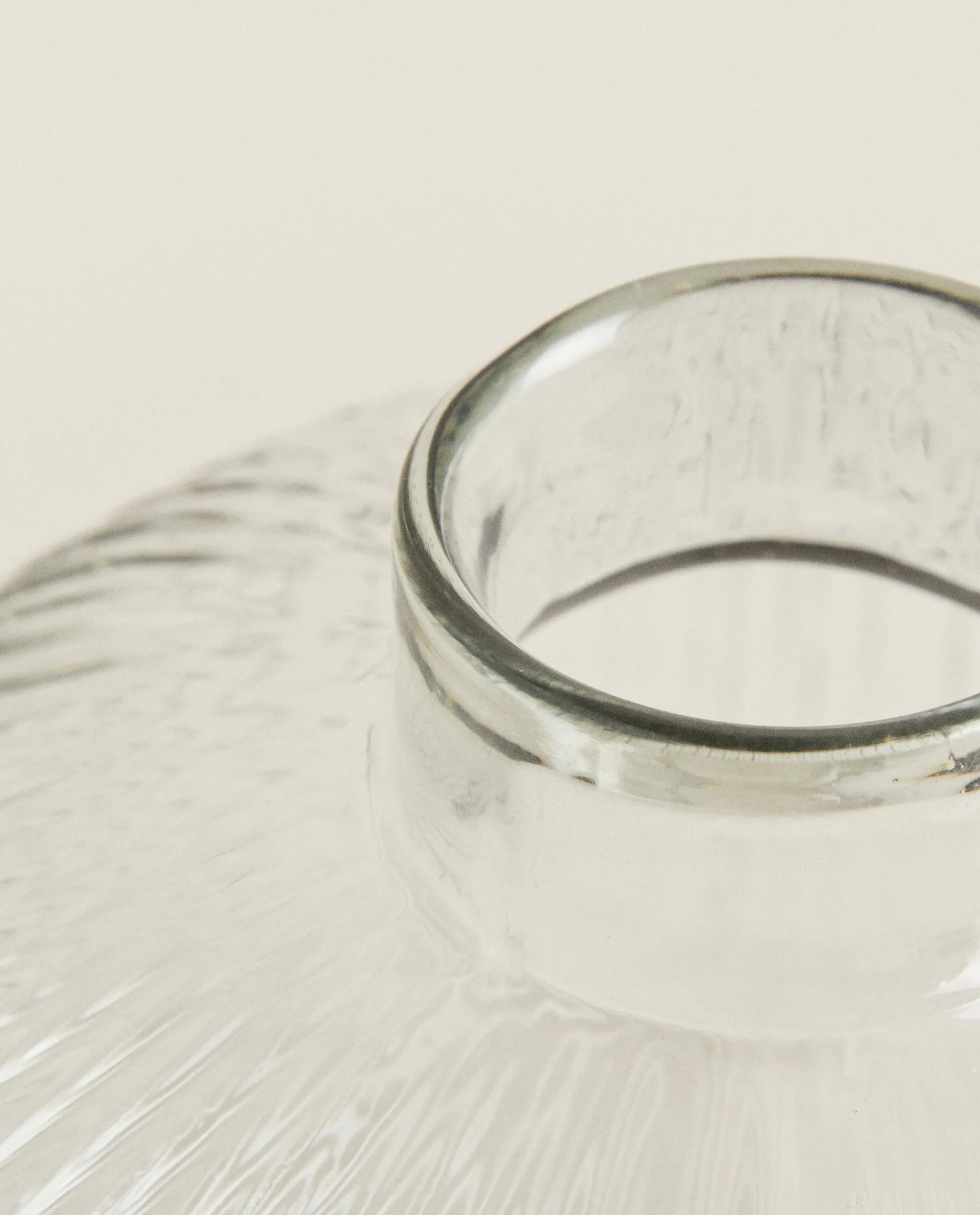 Vases*ZARA Home Glass Vase With Lines Transparent