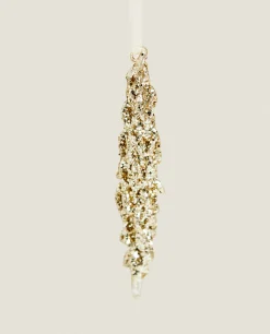 Decoration*ZARA Home Glittery Christmas Branch Decoration Golden