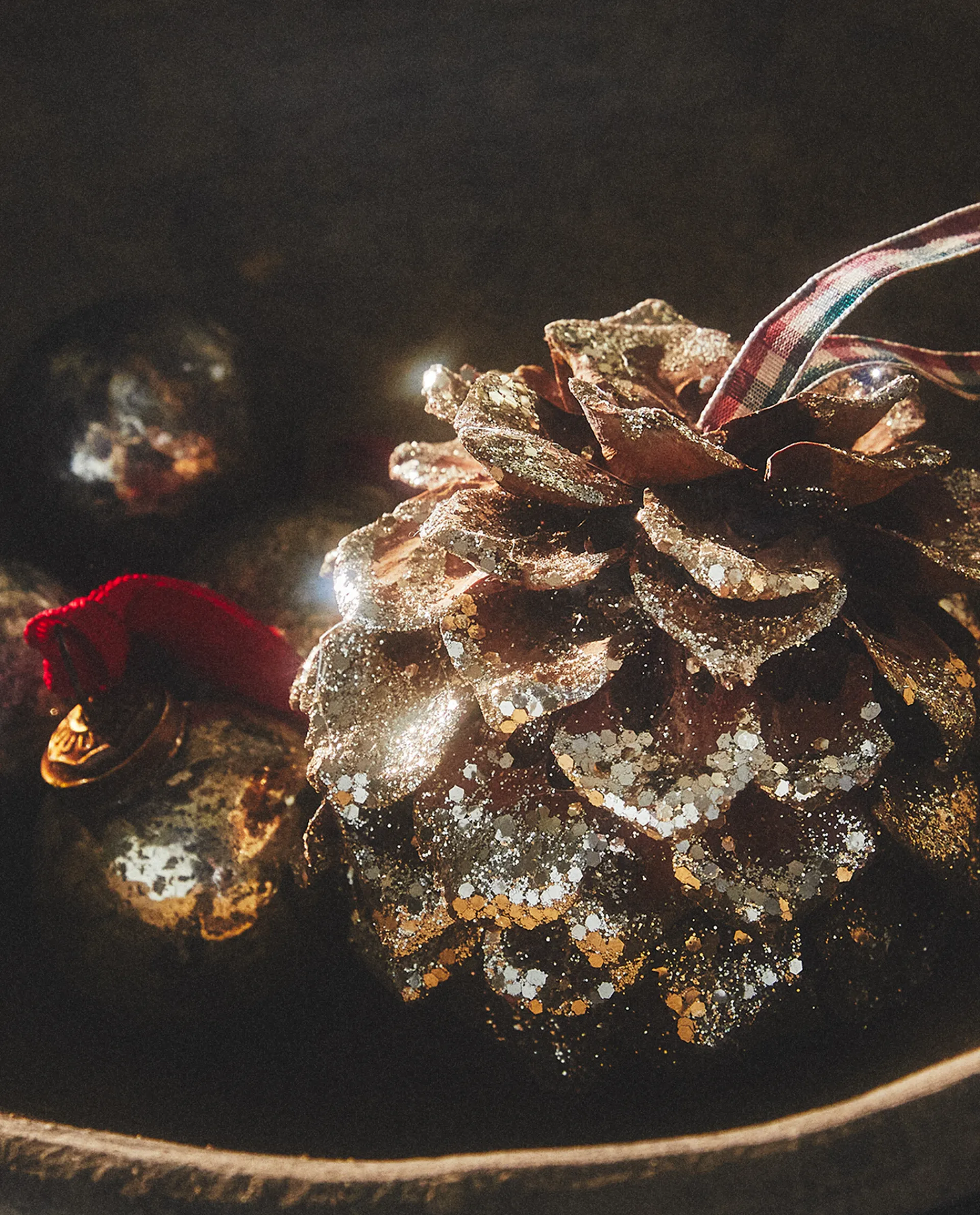 Decoration*ZARA Home Glittery Christmas Pineapple Decoration Brown