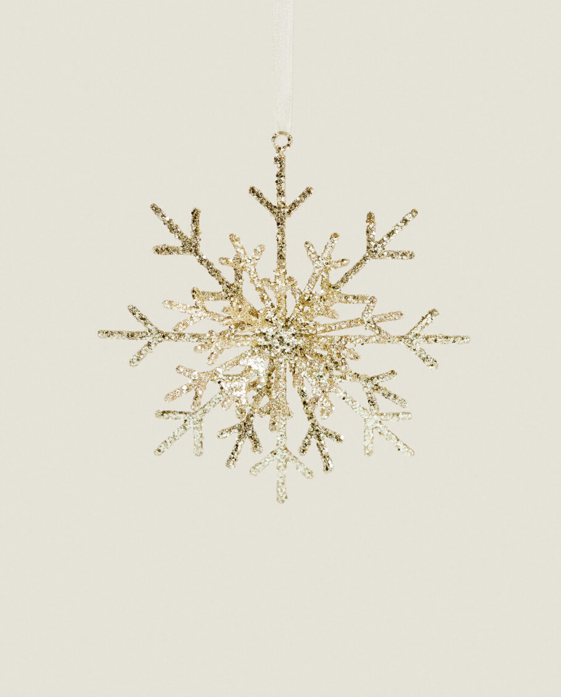 Decoration*ZARA Home Glittery Christmas Snowflake Decoration Golden