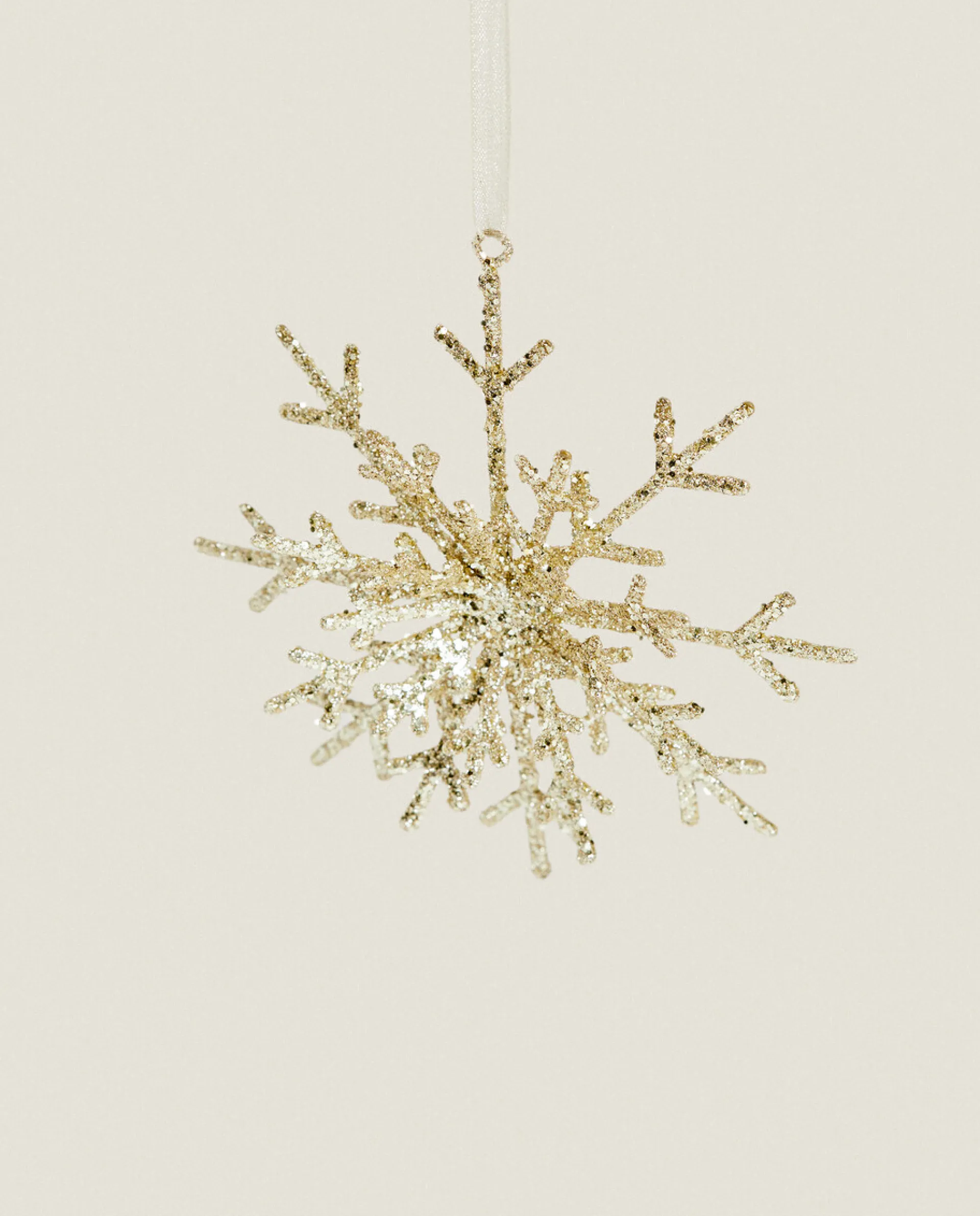 Decoration*ZARA Home Glittery Christmas Snowflake Decoration Golden
