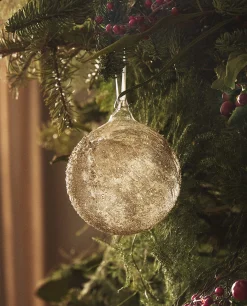 Decoration*ZARA Home Glittery Glass Christmas Ball Decoration Golden