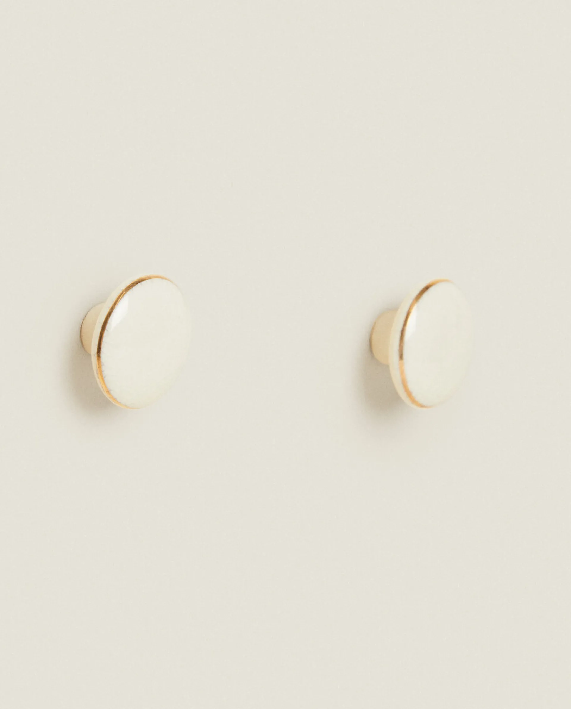 Door Knobs*ZARA Home Gold And Door Knob (Pack Of 2) White