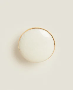 Door Knobs*ZARA Home Gold And Door Knob (Pack Of 2) White