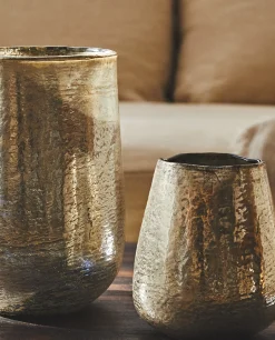 Vases*ZARA Home Gold Glass Vase Golden