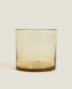 Tumblers*ZARA Home Hammered Glass Tumbler Brown