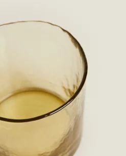 Tumblers*ZARA Home Hammered Glass Tumbler Brown