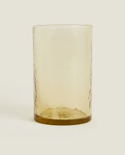 Tumblers*ZARA Home Hammered Glass Tumbler Brown