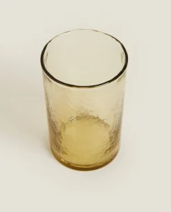 Tumblers*ZARA Home Hammered Glass Tumbler Brown