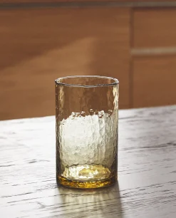 Tumblers*ZARA Home Hammered Glass Tumbler Brown