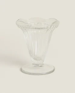Glasses And Flutes*ZARA Home Ice-Cream Cup With Lines Transparent