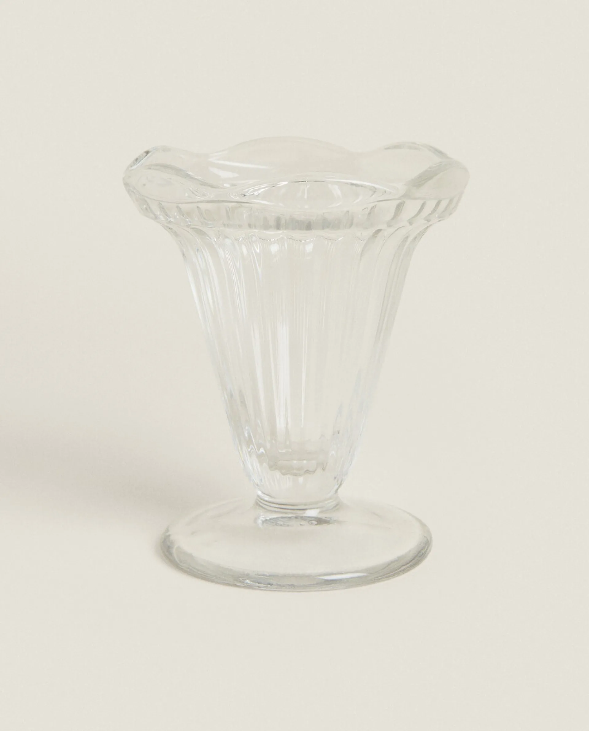 Glasses And Flutes*ZARA Home Ice-Cream Cup With Lines Transparent