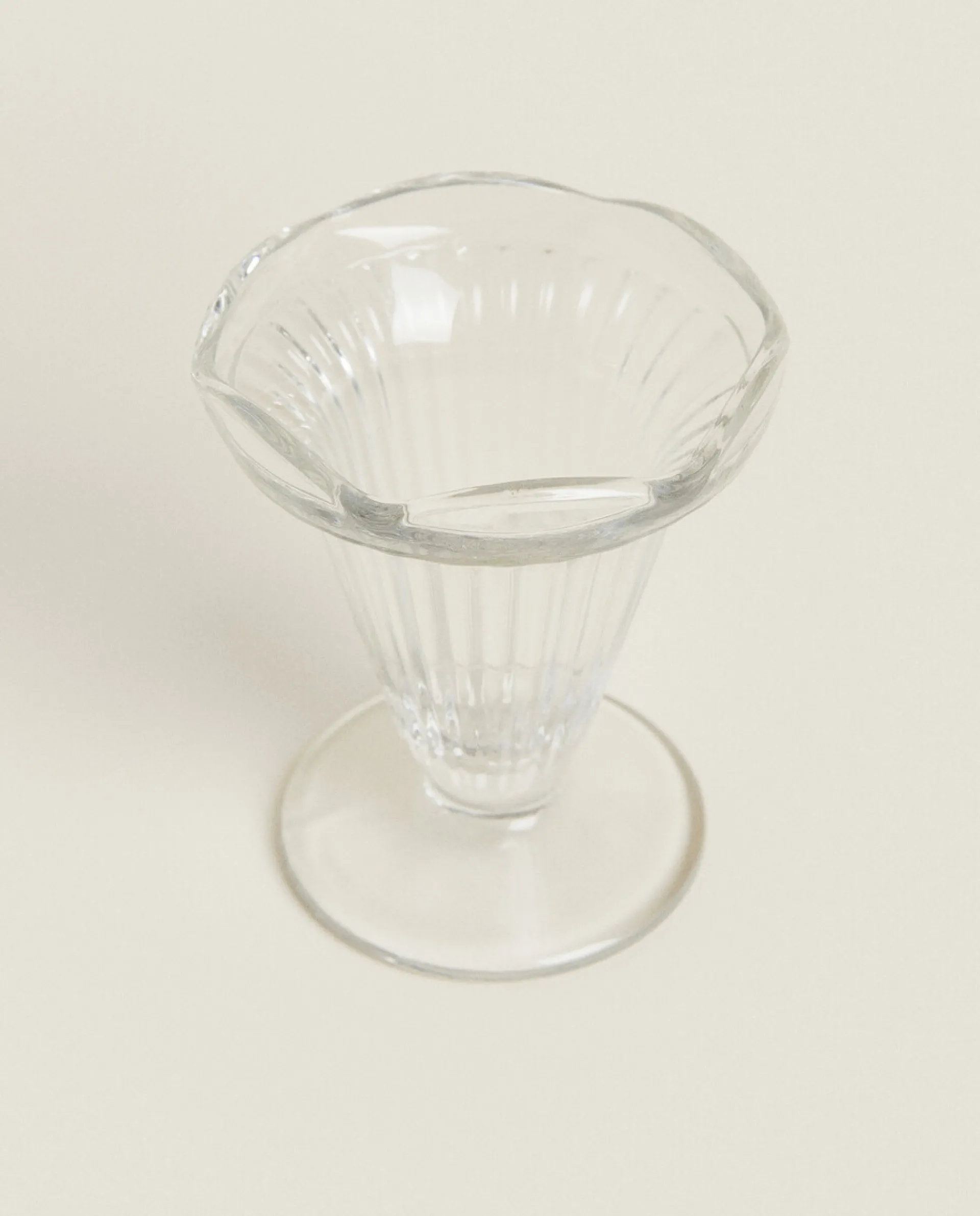 Glasses And Flutes*ZARA Home Ice-Cream Cup With Lines Transparent