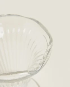 Glasses And Flutes*ZARA Home Ice-Cream Cup With Lines Transparent