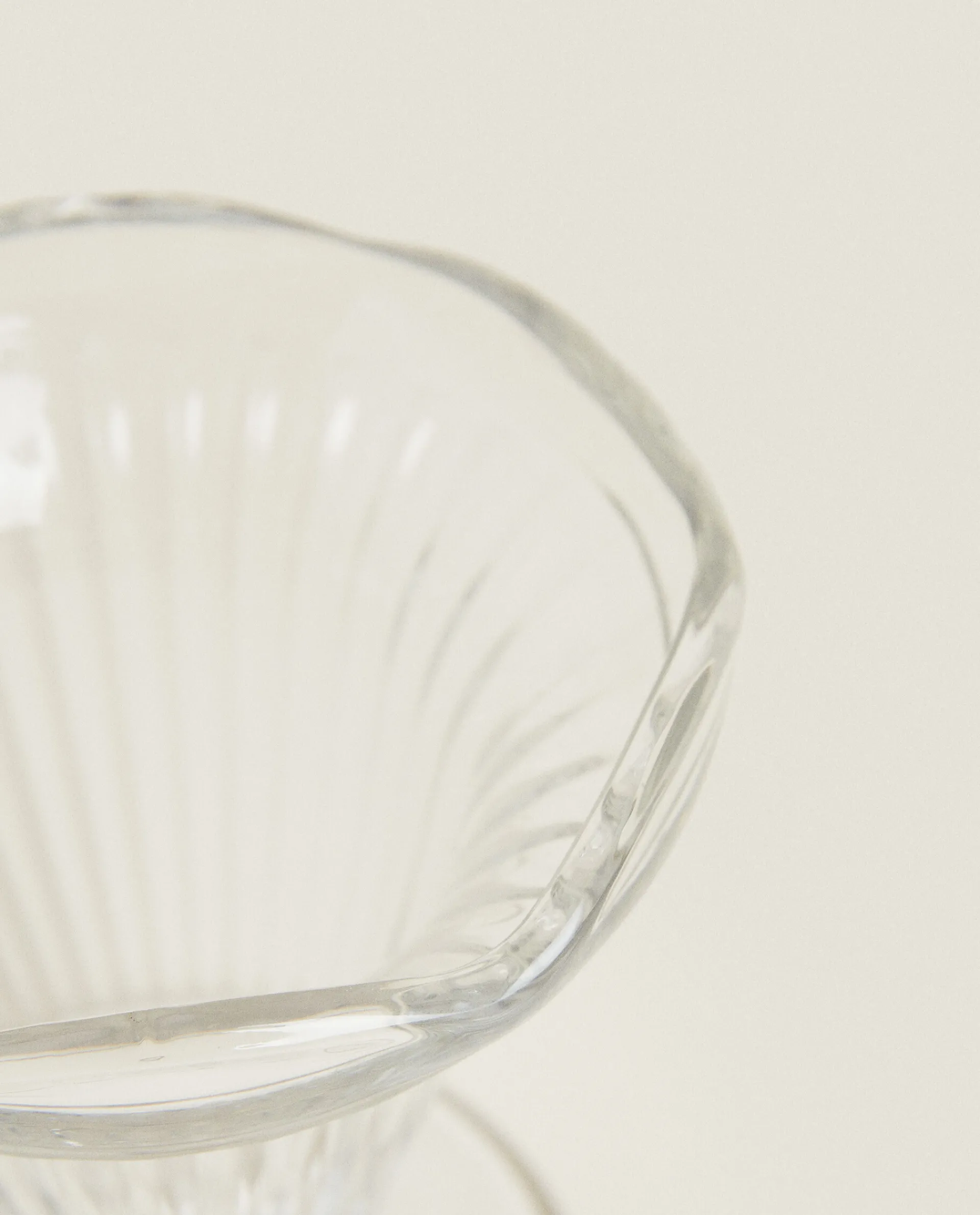 Glasses And Flutes*ZARA Home Ice-Cream Cup With Lines Transparent