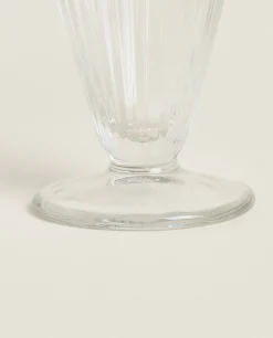 Glasses And Flutes*ZARA Home Ice-Cream Cup With Lines Transparent