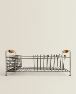 Cleaning*ZARA Home Iron And Acacia Wood Drying Rack Steel