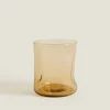 Tumblers*ZARA Home Irregular Glass Tumbler Marron Topo