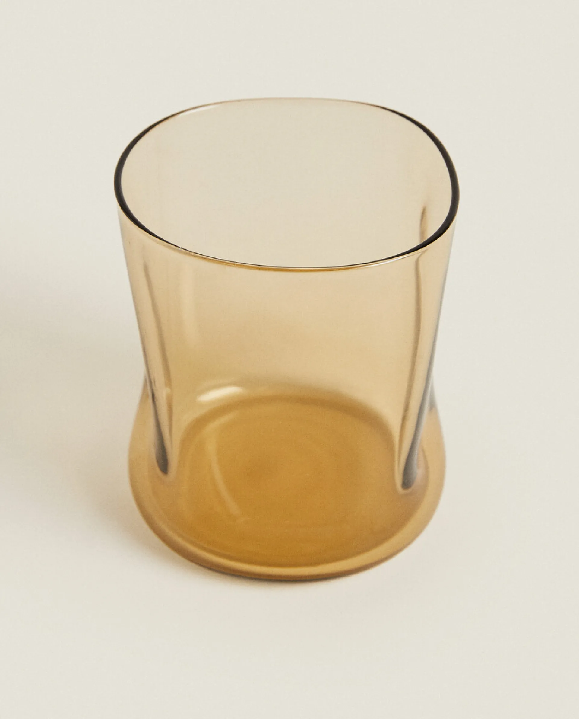 Tumblers*ZARA Home Irregular Glass Tumbler Marron Topo