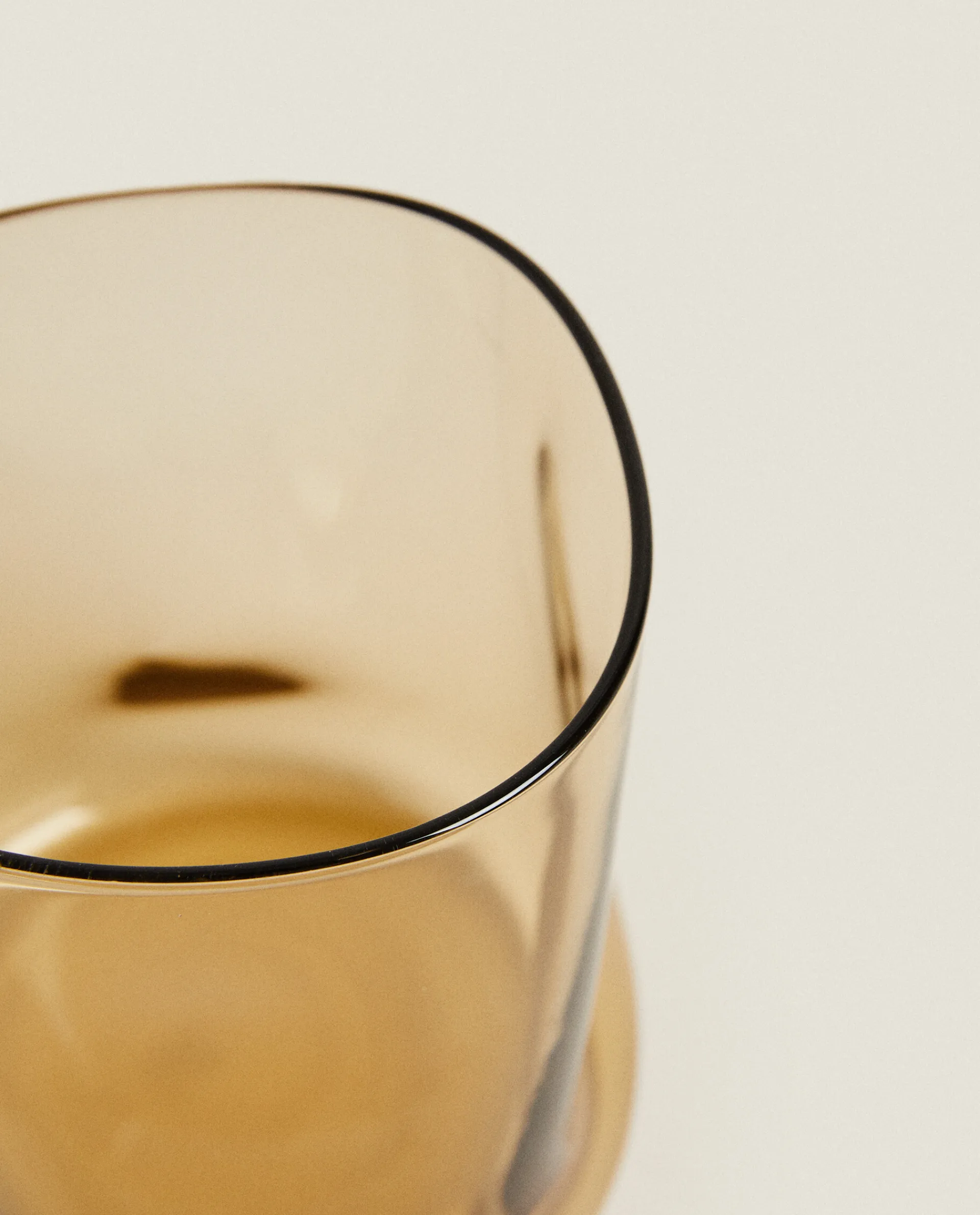 Tumblers*ZARA Home Irregular Glass Tumbler Marron Topo