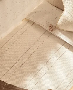 Crib Bedding*ZARA Home Jacquard Cotton Bedspread White