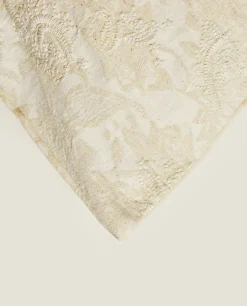 Bedspreads*ZARA Home Jacquard Throw Pillow Cover Natural Colour