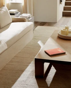 Solid*ZARA Home Jute Rug. Natural Colour