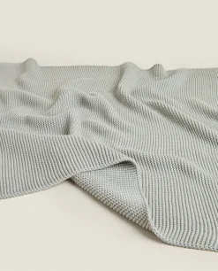 Blankets*ZARA Home Knit Baby Blanket Grey
