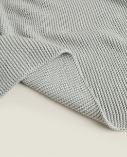 Blankets*ZARA Home Knit Baby Blanket Grey