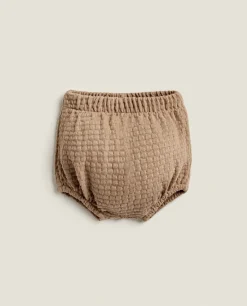 Clothing And Footwear*ZARA Home Knit Baby Bloomers Brown